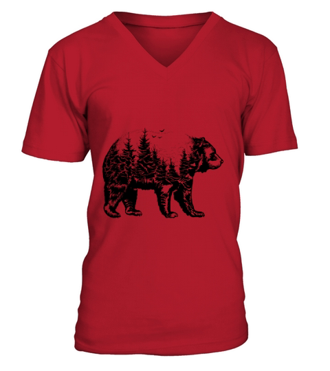 mountain bear Men's V-Neck T-shirt