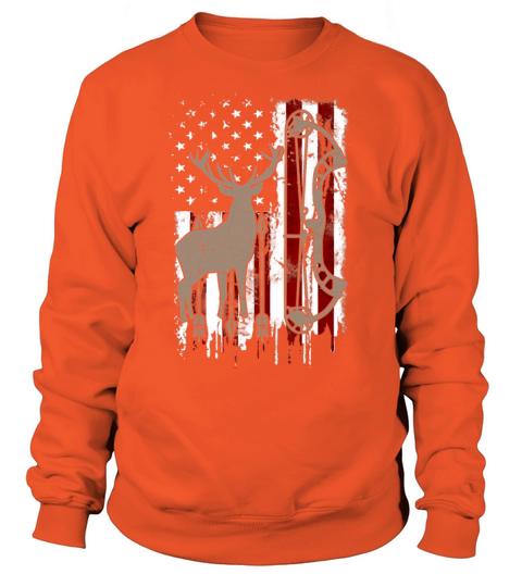American Deer Hunting Bow Hunter Flag Accessories Women's Sweatshirt