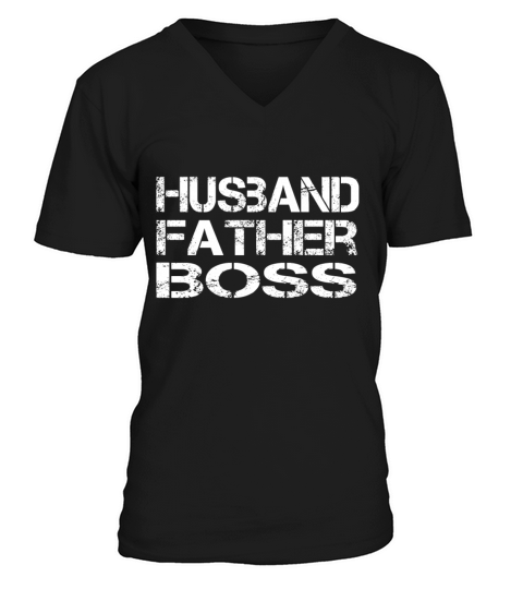 husband father boss Men's V-Neck T-shirt