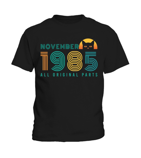 Born November 1985 Cat Vintage Kids T-Shirt