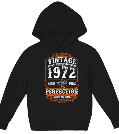 Vintage 1972 Perfection Mostly OEM Parts Kids Hoodie