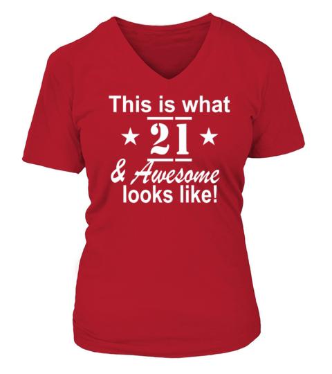 21st Birthday T Shirt Women's V-Neck T-shirt