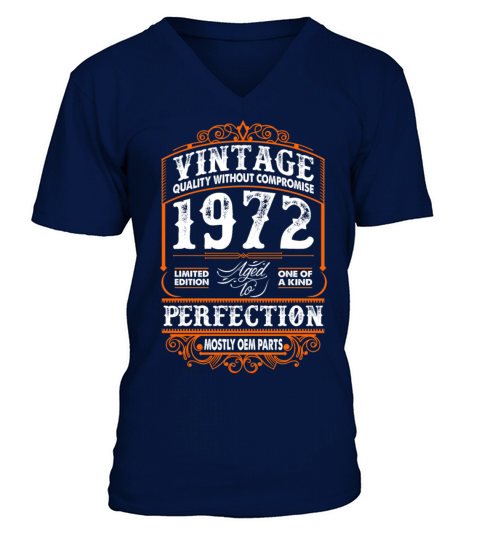 Vintage 1972 Perfection Mostly OEM Parts Men's V-Neck T-shirt