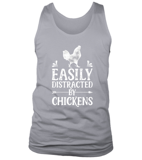 Easily Distracted By Chickens Tank Top Unisex