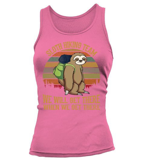 Sloth Hiking Team We Will Get There Funny Vintage Women's Tank Top