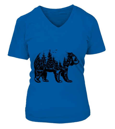 mountain bear Women's V-Neck T-shirt