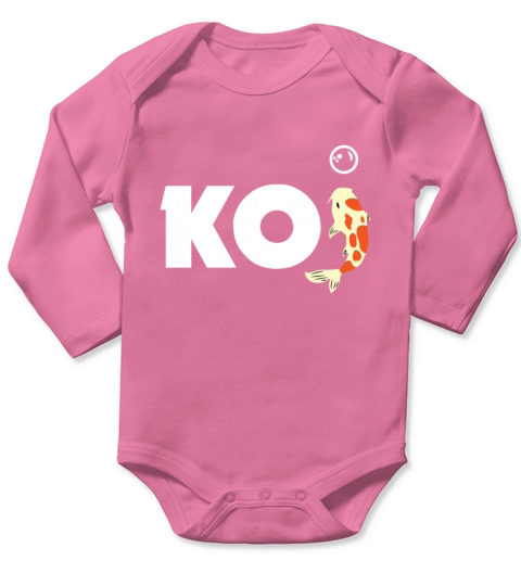 Koi fish gift Japan children friends Long Sleeve Baby One-Piece