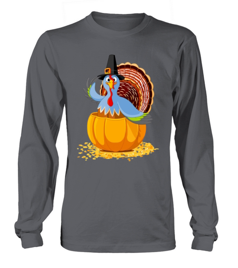 Thanksgiving Day Turkey Pumpkin Men's Long Sleeve