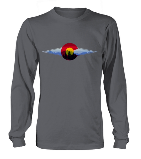 Colorado Mountains Flag Outdoor Gift Women's Long Sleeve