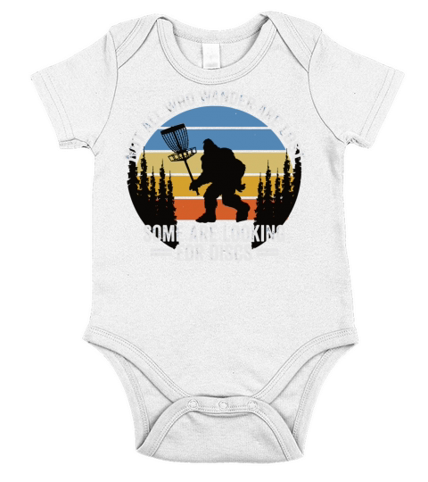 Not All Who Wander Are Lost Some Discs Bigfoot Short Sleeve Baby One-Piece