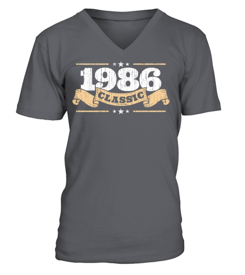 Anniversary 1986 Classic Matching Couple Distresse Men's V-Neck T-shirt