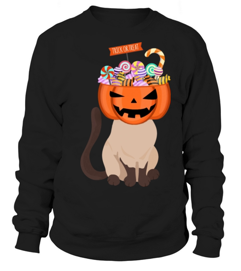 Halloween Cat With Jack-o-lantern - Meoween Women's Sweatshirt
