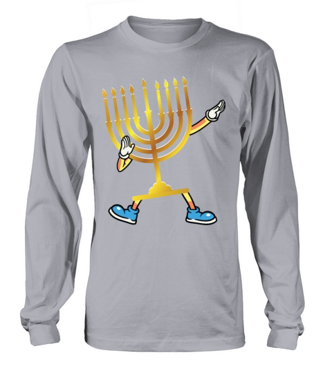 Dabbing Menorah Hanukkah Dancing Chanukah Kids Women's Long Sleeve