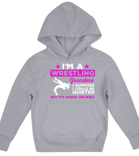 Wrestling Grandma Kids Hoodie