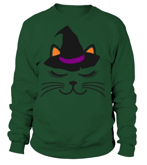 Witch Cat Halloween Women's Sweatshirt
