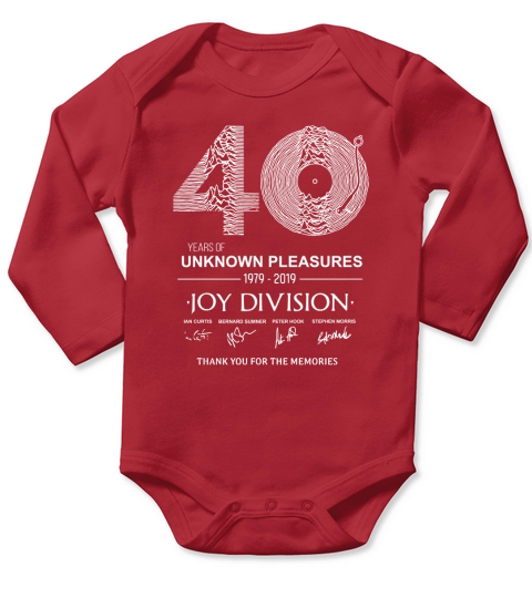 40 years of Unknown Pleasures 1979-2019 Joy Division signatures shirt Long Sleeve Baby One-Piece