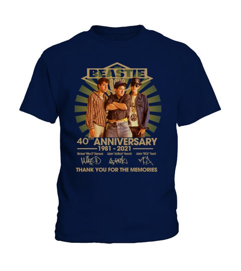 Beastie boys 40th anniversary 1981 2021 thank you for the memories signatures Kids T-Shirt
