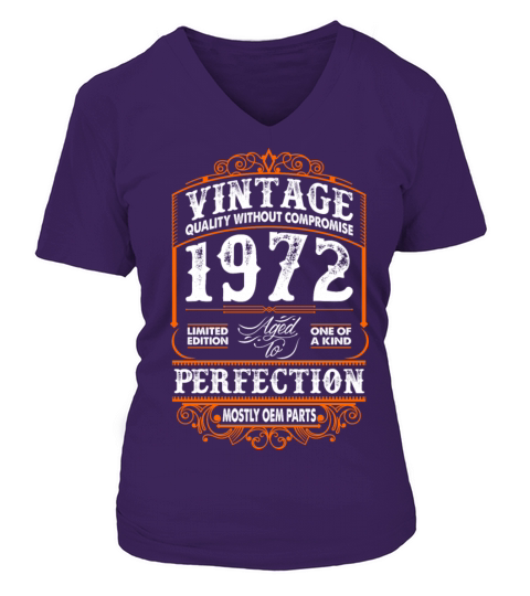 Vintage 1972 Perfection Mostly OEM Parts Women's V-Neck T-shirt