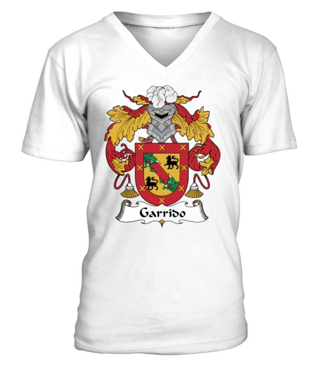 Garrido Family Crest Spanish Family Crests - Coffee Mug (colored) V-Neck T-shirt