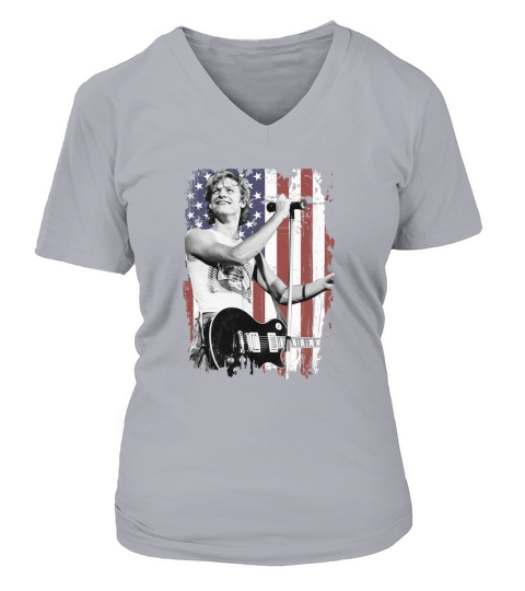 Bryan Adams American Flag V-neck T-Shirt Woman