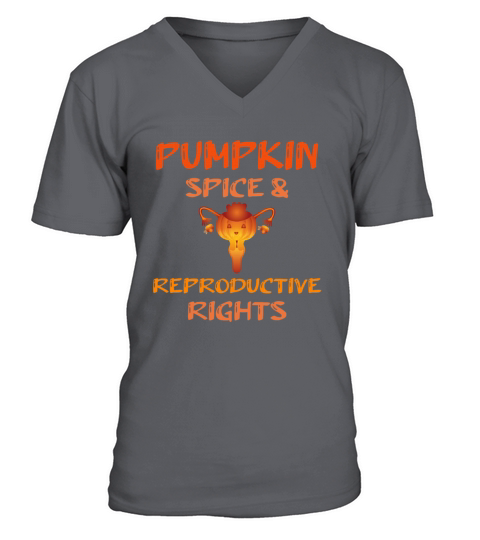 Pumpkin Spice Reproductive Rights Choice Feminist Men's V-Neck T-shirt