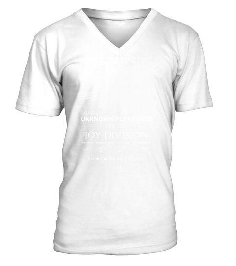 40 years of Unknown Pleasures 1979-2019 Joy Division signatures shirt V-Neck T-shirt