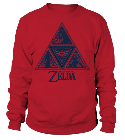 Nintendo Zelda Navy Triforce Symbolism Graphic Gif Women's Sweatshirt