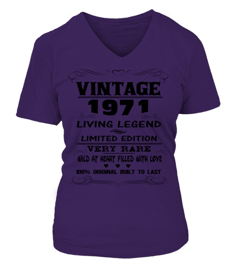 VINTAGE 1971 Women's V-Neck T-shirt