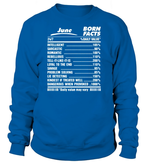 June born facts Women's Sweatshirt
