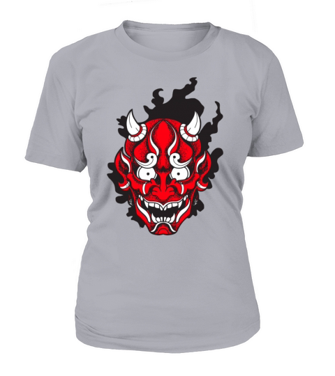 Japanese Demon Mask Cultural Design Women's T-Shirt