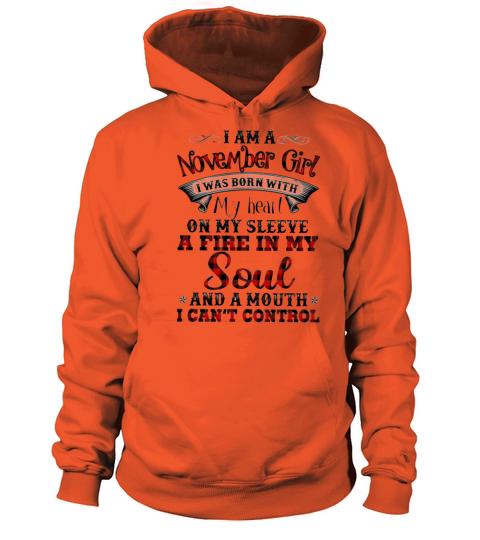 I Am A November Girl My Heart On My Sleeve Women's Hoodie
