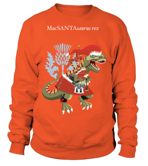 Clanosaurus Rex MacSANTAsaurus Santa Christmas Women's Sweatshirt