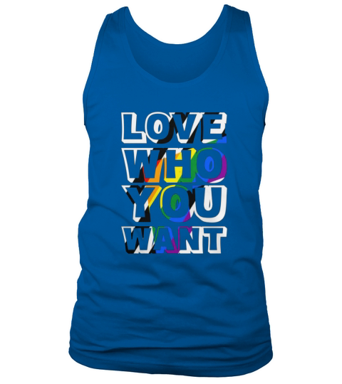 Love Who You Want Straight Ally Flag LGBT Pride Men's Tank Top