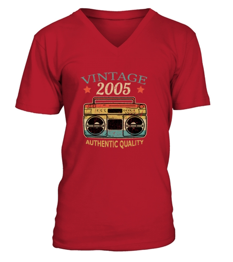 Vintage 2005 Radio Authentic Quality B-Day Gift Men's V-Neck T-shirt