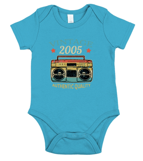 Vintage 2005 Radio Authentic Quality B-Day Gift Short Sleeve Baby One-Piece