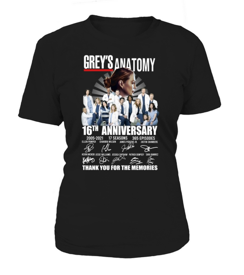 Greys Anatomy 16th anniversary thank you for the memories signatures Women's T-Shirt