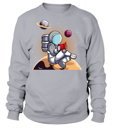 Bookworm Astronaut Reading Book in Space Women's Sweatshirt