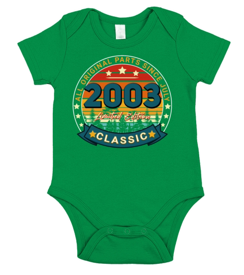 July 2003 Vintage Gift Idea Short Sleeve Baby One-Piece