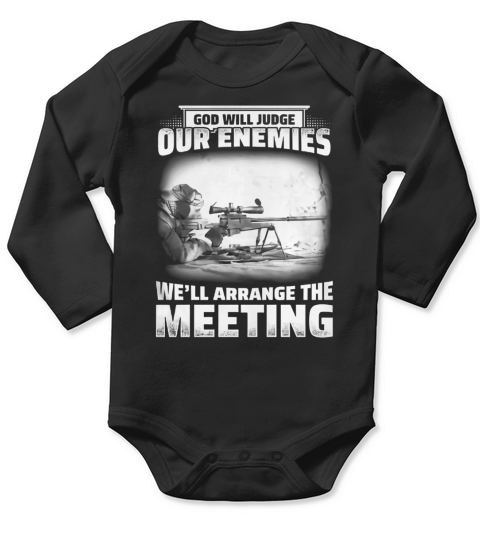 GOD WILL JUDGE OUR ENEMIES Long Sleeve Baby One-Piece