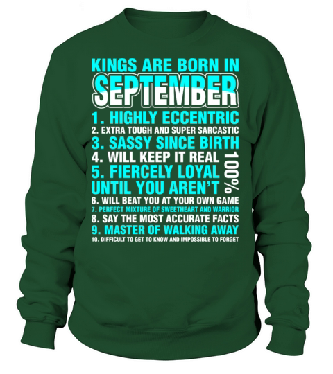 Kings Are Born In September Women's Sweatshirt