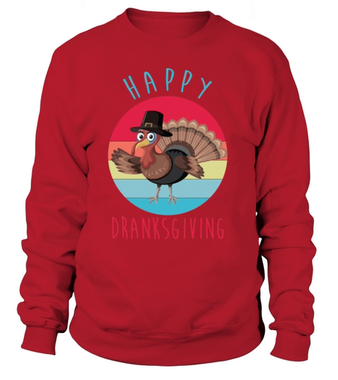 Vintage Happy Dranksgiving Drinksgiving Turkey Tha Men's Sweatshirt