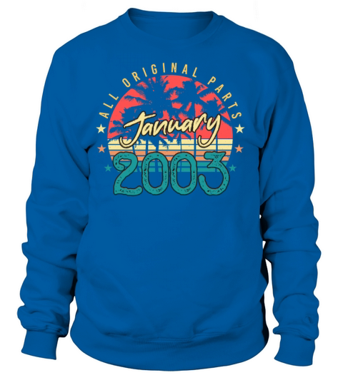 2003 January Born Retro Women's Sweatshirt