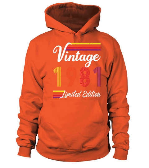 40th Birthday Vintage 1981 Limited Edition Men's Hoodie
