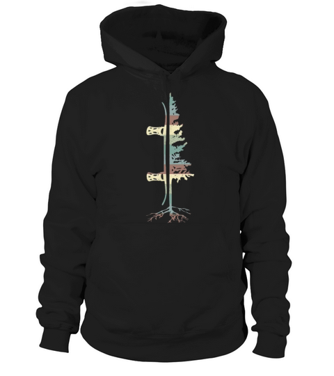 Vintage Pine Snowboard Snowboarding Gift Women's Hoodie