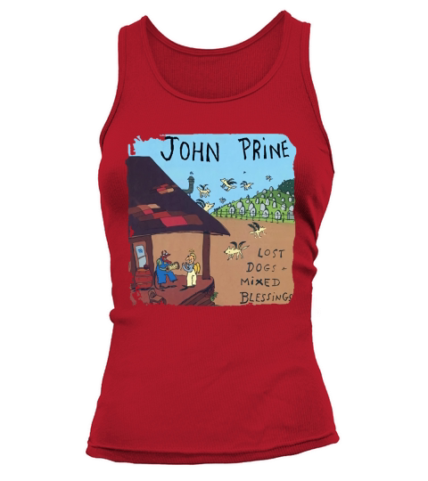 Mens Print John Prine Logo Tank top Woman