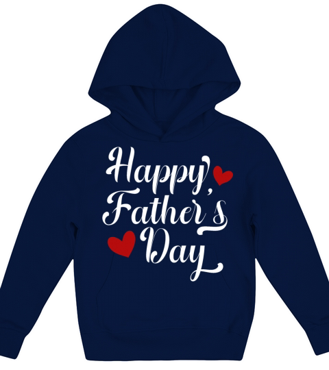 Simple and Elegant Happy Fathers Day Calligraphy Kids Hoodie