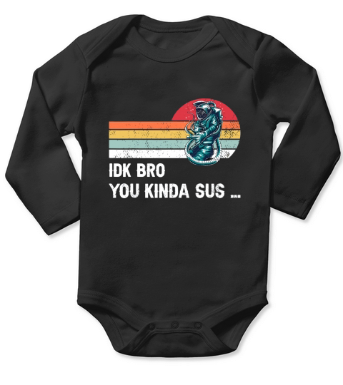 Imposter Among Costume Game Us Sus Vintage Retro Grunge Long Sleeve Baby One-Piece