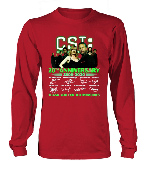 Csi Crime Scene Investigation 20th anniversary thank you for the memories signatures Long sleeved Unisex