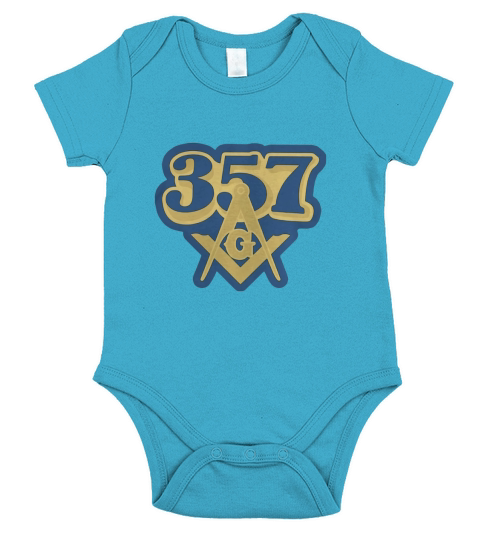 Vintage 357 Freemasonry Art Short Sleeve Baby One-Piece