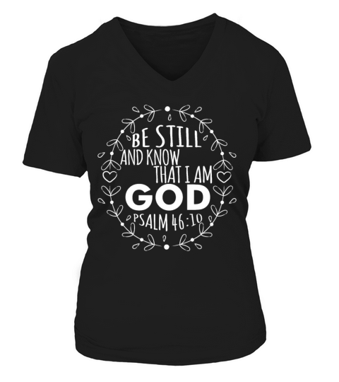 Be Still And Know That I Am God Army Women's V-Neck T-shirt